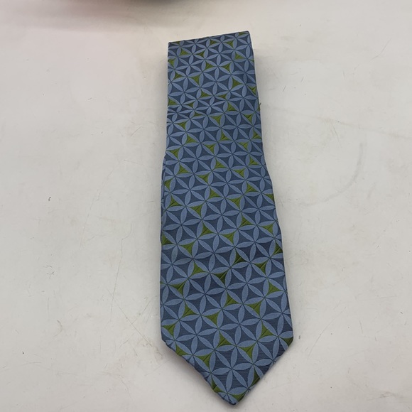 Ted Baker London Blue Yellow 100% Silk Tie - Picture 2 of 7